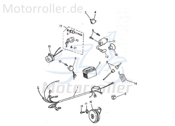 Adly Quad 50 2 Schraube M10x208mm 50ccm 2Takt 96000-10208-14 Motorroller.de Bundschraube Maschinenschraube Flanschschraube Flansch-Schraube ATV UTV