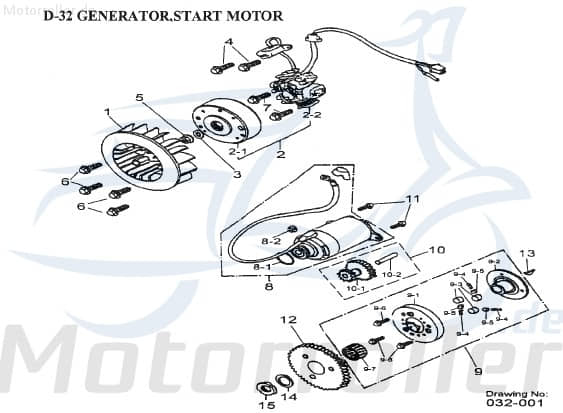 AEON Lichtmaschine Cobra 180 RS Stator Quad ATV 180ccm 4Takt Motorroller.de Ankerplatte Anker-Platte Stromerzeuger Strom-Generator Licht-Maschine UTV