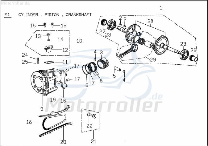 Steuerkettenspanner PGO C1072500000 Motorroller.de