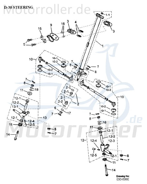 Aeon Overland 180 Lagerschale 180ccm 4Takt K51115-156-001 Motorroller.de Lagerkranz Lagerring Lager-Schale Lager-Gehäuse Lagerteller Lager-Teller oben