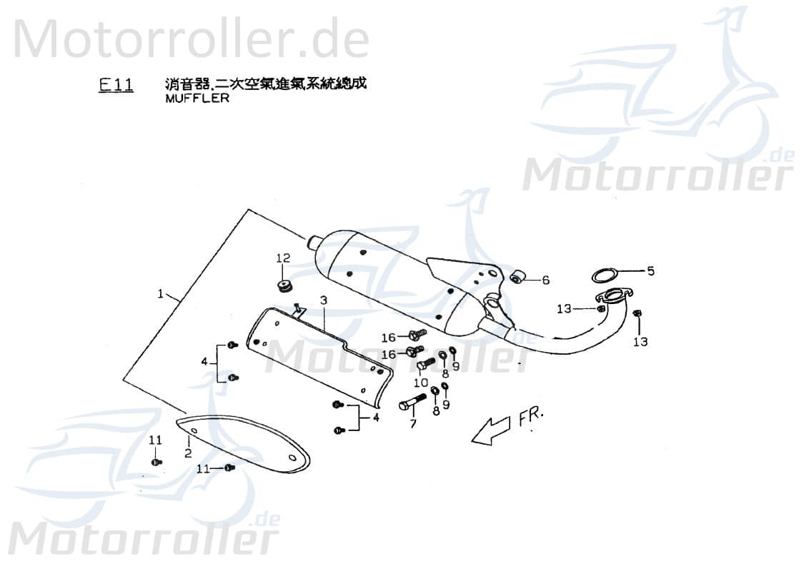 PGO Bundschraube 6x13mm Star 50 Maschinenschraube 50ccm 2Takt Motorroller.de Flanschschraube Flansch-Schraube Maschinen-Schraube Bund-Schraube Scooter