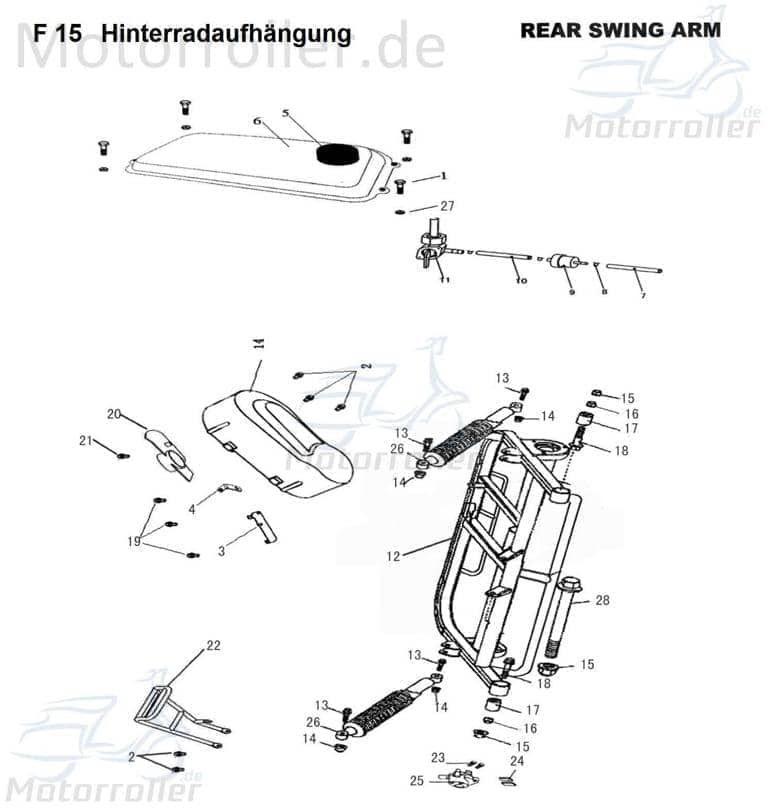 Clip Benzinschlauch Tongjian Klemme Klammer 250ccm 4Takt Motorroller.de Schelle Klemmschelle Befestigungsschelle Halteklammer Schraubschelle Halteclip