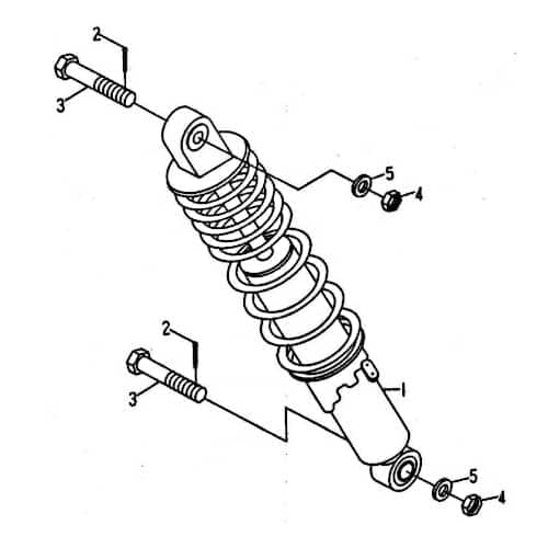 Rex Quad 50 Federbein Stoßdämpfer ATV 50ccm 2Takt 94204 Motorroller.de Feder-Bein Gabel-Bein Stoß-Dämpfer SMC UTV Ersatzteil Service Inpektion