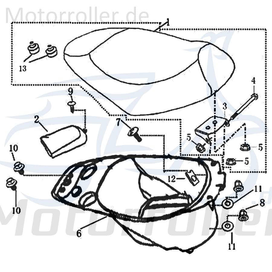 Rex Hiker 50 City DD Helmfach Stauraum 50ccm 2Takt 706035 Motorroller.de Staufach Handschuhfach Gepäckraum Gepäckfach Helmraum 50ccm-2Takt Scooter