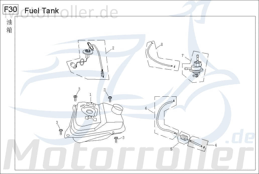 Benzinstandsanzeige Tankuhr BAO-340100-TAC-0000