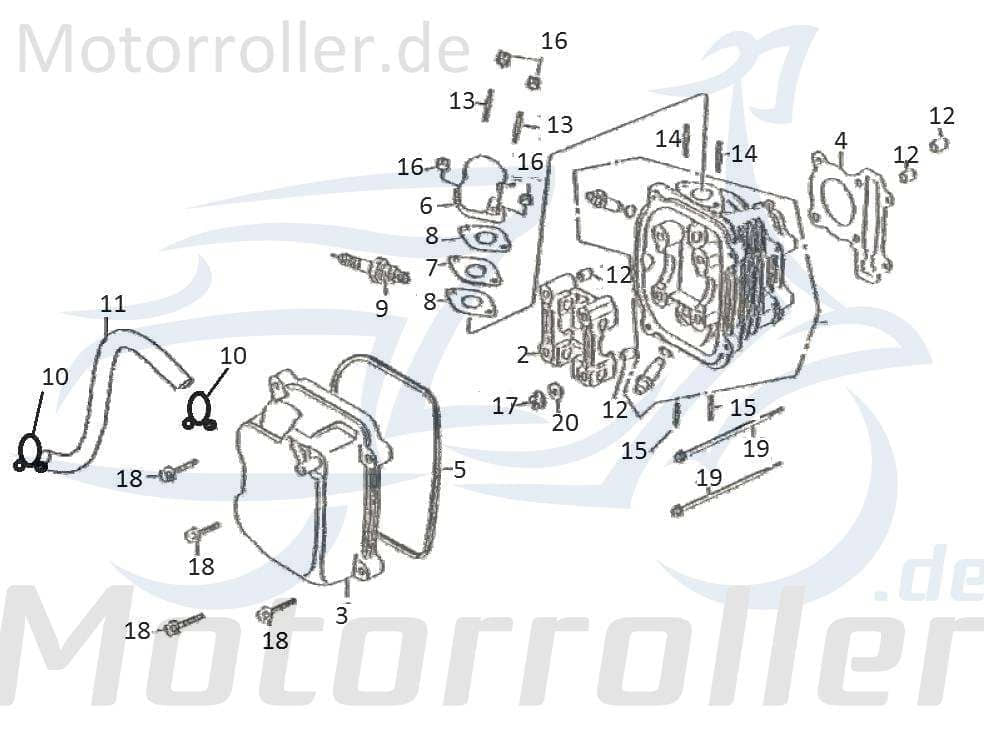 Ansaugstutzen 170ccm 4Takt komplett 13555-SKT-00