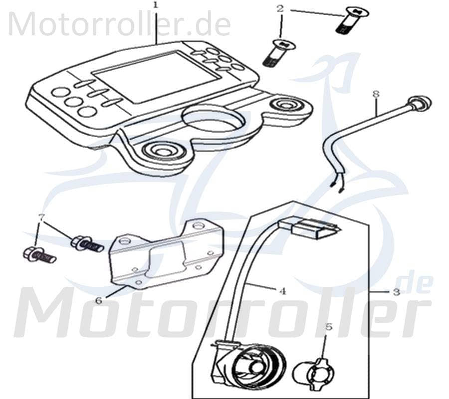 SMC Modustaste Scooter Roller 601-05Y2-002 Motorroller.de Moped Ersatzteil Service Inpektion Direktimport