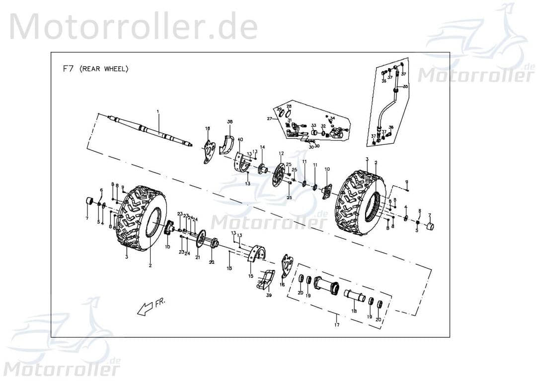Halter Schutzabdeckung links schwarz (60) X2407500600