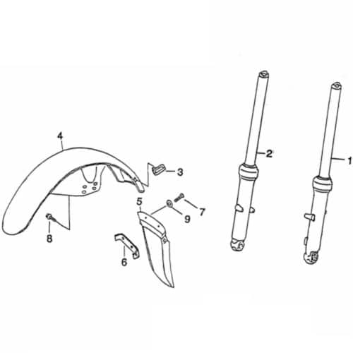 Rex Chopper 125 Stoßdämpfer Gabelholm 125ccm 4Takt 94101 Motorroller.de Federbein Gabelstab Gabelbein Motorrad Moped Ersatzteil Service Inpektion