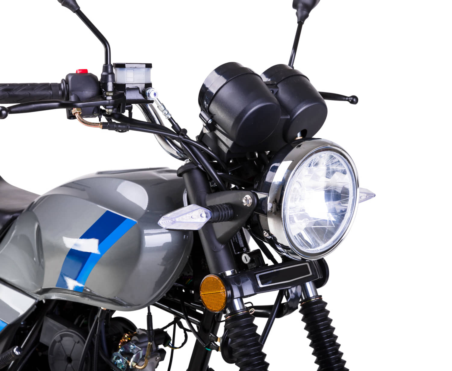 Motorrad Fighter 50 C-RS grau 45 km/h Euro 5 Schaltmoped Mokick Kleinkraftrad