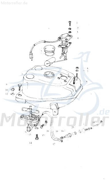 Clip QM50QW-B.10-15 für Sundiro Xdz-50-Ta