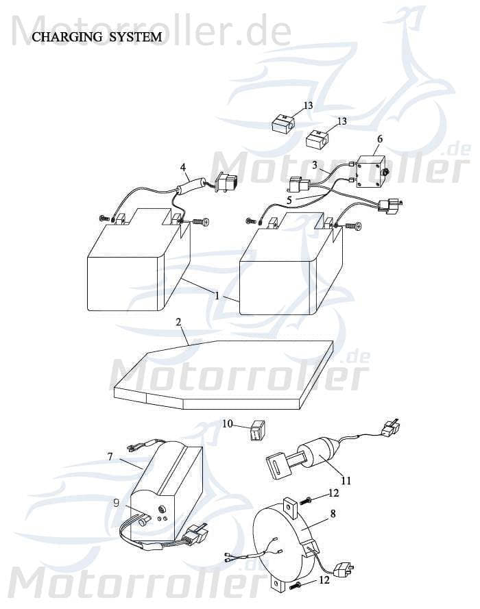 Adly Fun Cruiser FC 20 Lichtschalter elektro 35150-165-000 Motorroller.de Knopf