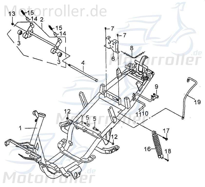 Federbein hinten schwarz P1481001000