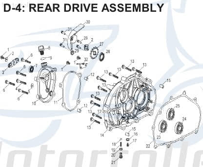 Aeon Cobra 320 Halterung Quad ATV 320ccm 4Takt 23806-156-000 Motorroller.de Arretierung Haltebügel Halteblech Befestigungshalter Halte-Blech UTV