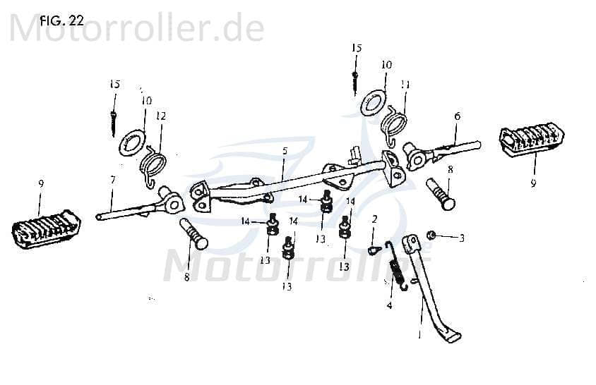 Fußraste links schwarz 43560-A0300