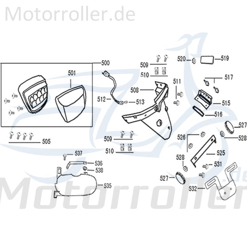 Kreidler Flory 50 125 Classic Kabel Kennzeichenleuchte 740037 Motorroller.de Kabelsatz Kabelbaum Nummernschildbeleuchtung