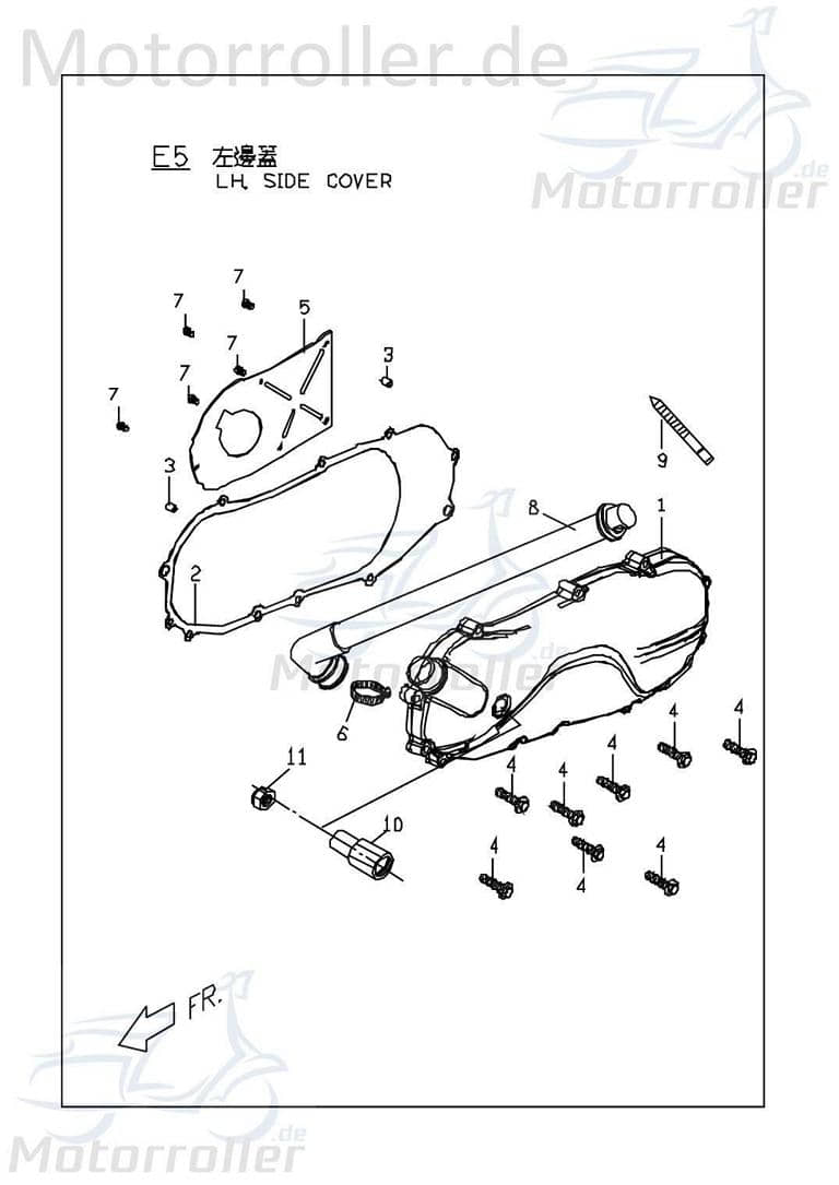 PGO Entlüftungsschlauch Big Max 50 Ablaufschlauch P5063030000 Motorroller.de Ablaufleitung Entlüftungs-Schlauch PGO 50ccm-2Takt Scooter G-Max 50 Naked