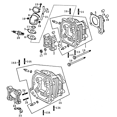 Schraube M6x100mm verzinkt Aeon Cobra 125 RS Quad FIG.E3-19 Motorroller.de Bundschraube Maschinenschraube Flanschschraube Flansch-Schraube 139QMB ATV