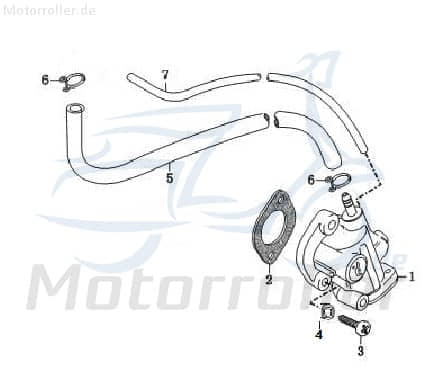 Sundiro XDZ 50 TA Ölpumpe Öl-Pumpe 50ccm 2Takt D1E41FM12-00 Motorroller.de Oil-Pump Oil-Pumpe Oilpumpe 1E40QMB Scooter Ersatzteil Service Inpektion