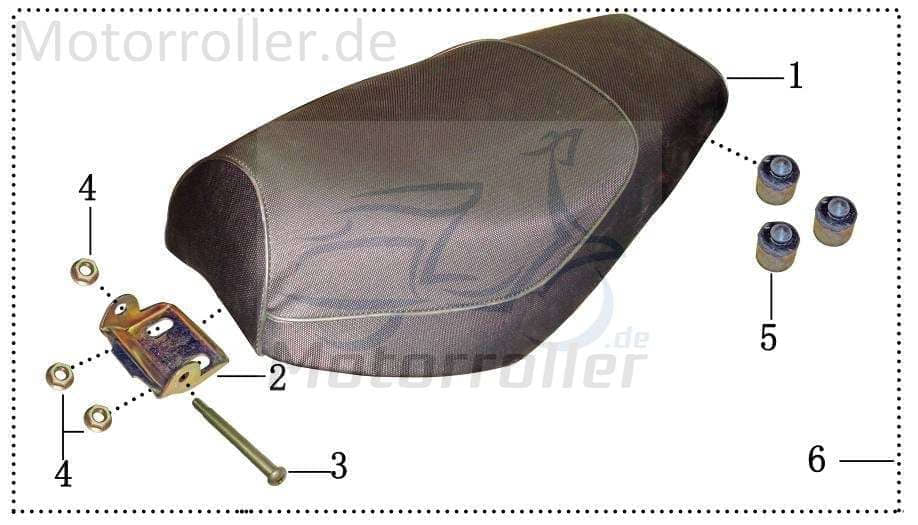 Baotian BT49QT-9D1 Sitzbankscharnier 125ccm 4Takt 125-56-260-000 Motorroller.de Gelenk Scharniergelenk Sitzbank-Scharnier Halter Sattel-Scharnier