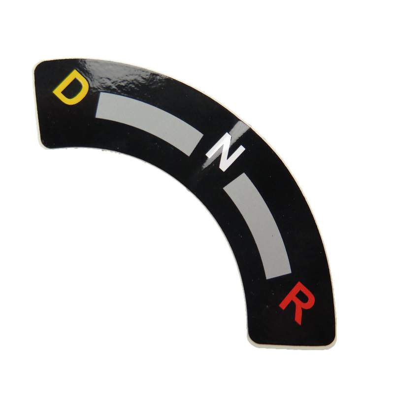 PGO TR3-50 Aufkleber Schalthebelposition Sticker C56030400000 Motorroller.de Dekor-Aufkleber Klebeetikett Schaltung