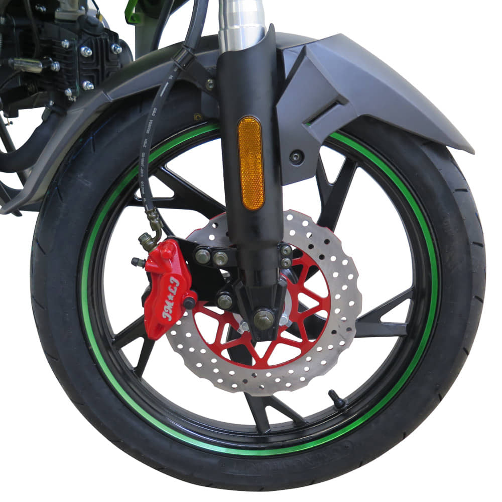 Motorrad Fighter 50 FR-S grün 45 km/h Euro 5 Schaltmoped Mokick 50ccm 4 Takt Kleinkraftrad Krad