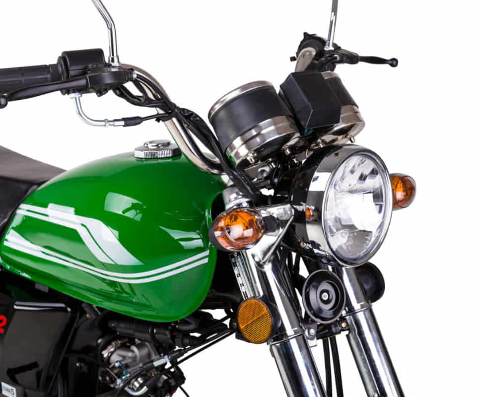 Motorrad Fighter 50 O-RS blau 45 km/h Euro 5 Schaltmoped Mokick Kleinkraftrad