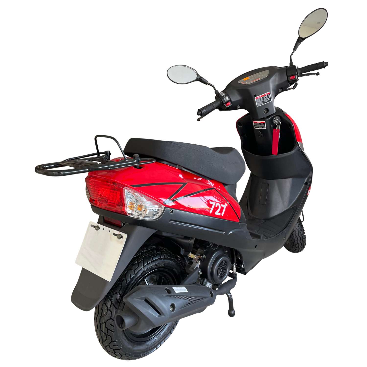 Motorroller GMX 460 Sport R 727 BS 45 km/h 12 Zoll schwarz-rot Euro 5 Mokick Roller Scooter