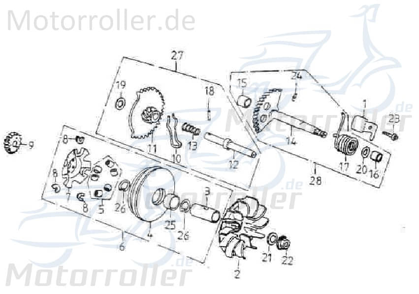 Adly Unterlegscheibe 12x28x2.5mm GK 125 Buggy 125ccm 4Takt Motorroller.de Distanzhalter U-Scheibe Washer Beilagscheibe Ausgleichsscheibe 152QMI