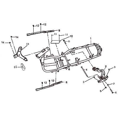 Rex RS1100 Rahmen Gestell Metallrahmen 125ccm 4Takt 701453 Motorroller.de Fahrgestell Rahmenteil Grundgerüst Fahrzeugrahmen Fahrzeuggestell Scooter
