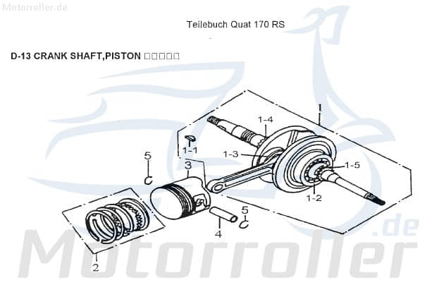 AEON Sicherung Kolbenbolzen Overland 180 Quad 180ccm 4Takt Motorroller.de Sicherungsring Sicherungsclip Kolbenbolzensicherung 180ccm-4Takt ATV UTV
