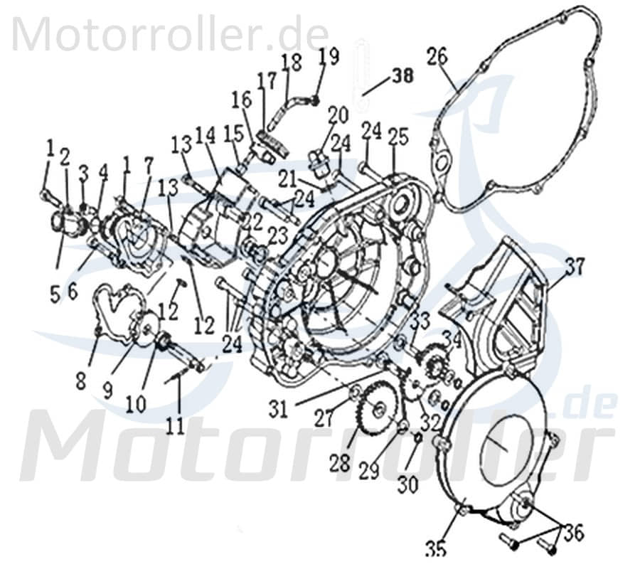 Kreidler DICE SM 50 LC Dichtung SEAL 50ccm 2Takt 1E40MB.10-26 Motorroller.de 2.5x1.5mm Abdichtung Gasket Minarelli liegend Motorrad Supermoto 50 DD