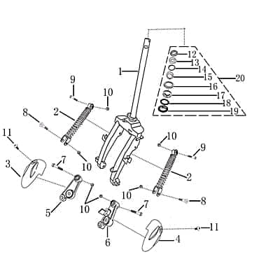 Bundschraube M8x38mm Rex RS460 Maschinenschraube 50ccm 4Takt Motorroller.de Flanschschraube Flansch-Schraube Maschinen-Schraube Bund-Schraube Scooter