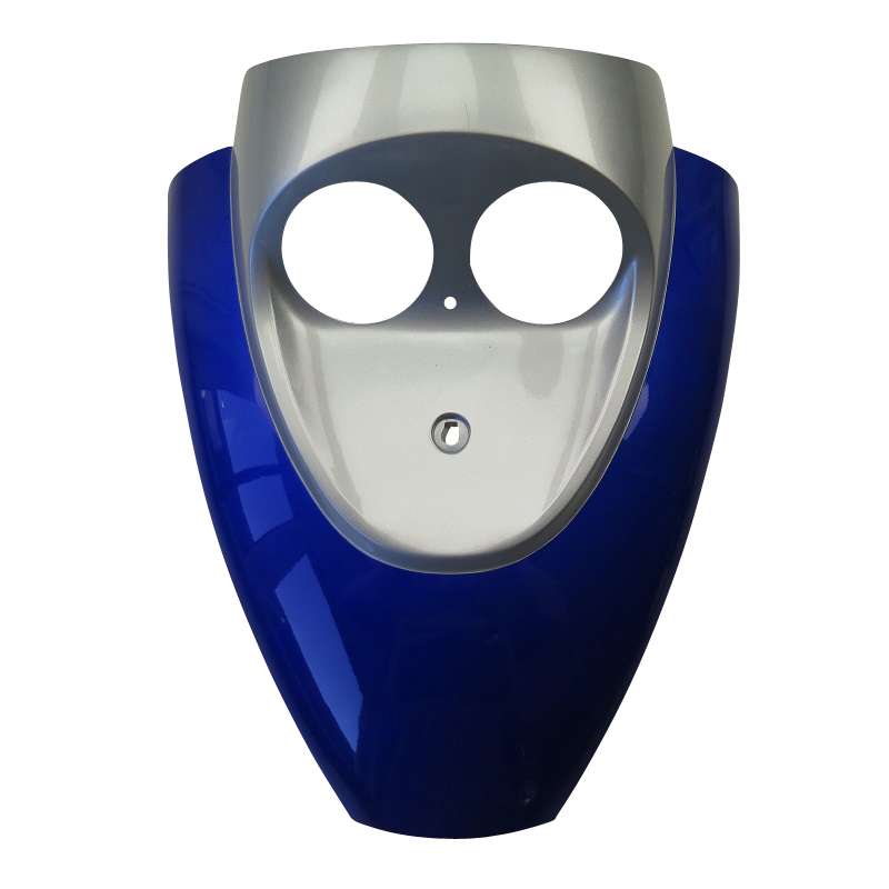 Frontverkleidung FIG 28-8-1 Motorroller.de silber/blau mitte Frontschürze Frontmaske Front-Cover Lenkerverkleidung