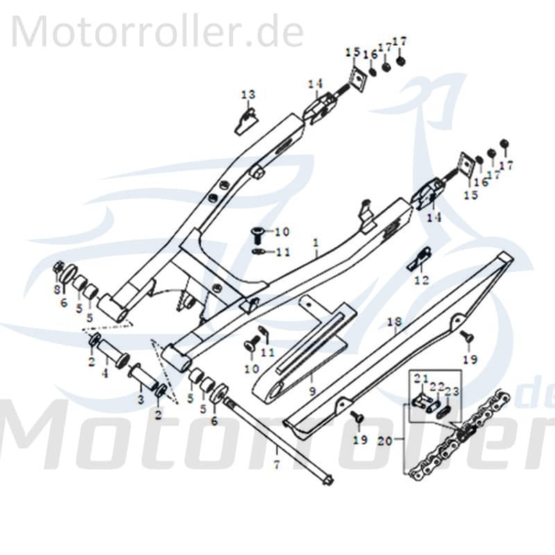 Dichtring Hinterradschwinge Motorroller Dichtung 91552