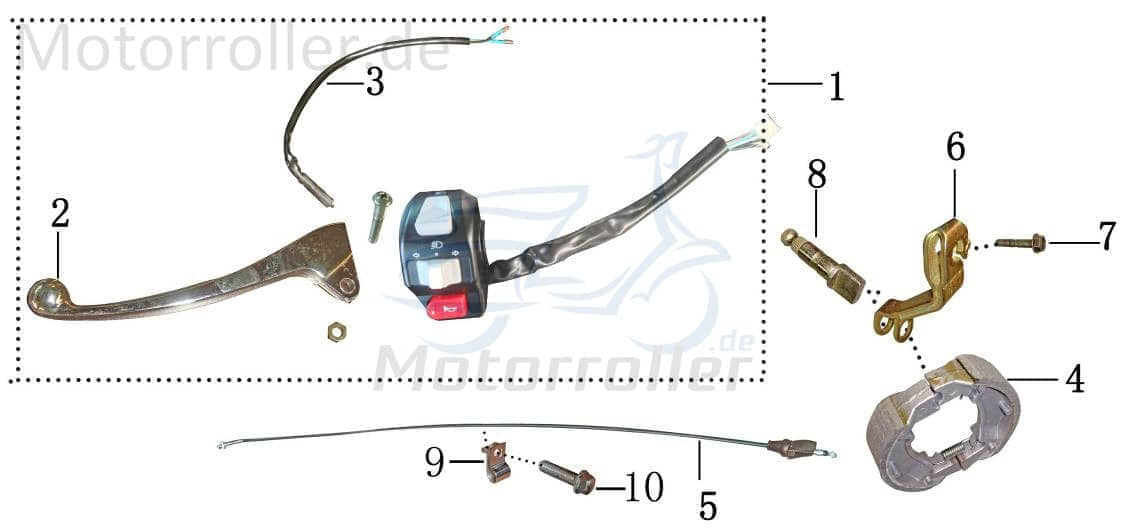 Bremsnockenhebel Handbremsgriff YYB950-2-QT12003