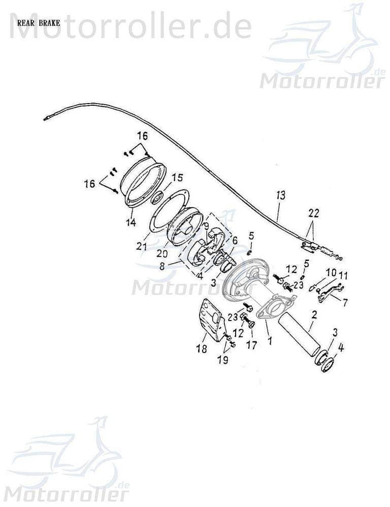 Adly Bremsbeläge 124x25mm Bremsbelag Bremsklötze 50ccm 2Takt Motorroller.de Bremsbacken Bremsschuhe Bremsbelagsatz Bremssteine Bremsbackensatz Brake