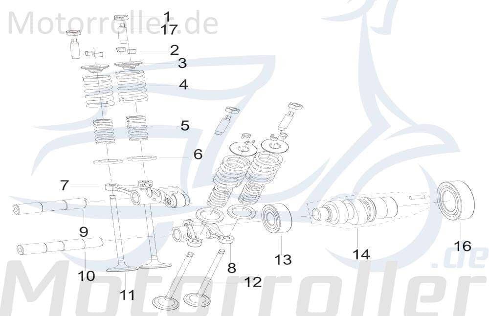 Kipphebel 250ccm 4Takt 120035000000 Motorroller.de Schlepphebel Kipp-Hebel Ventilhebel Schwinghebel Ventilkipphebel Scooter