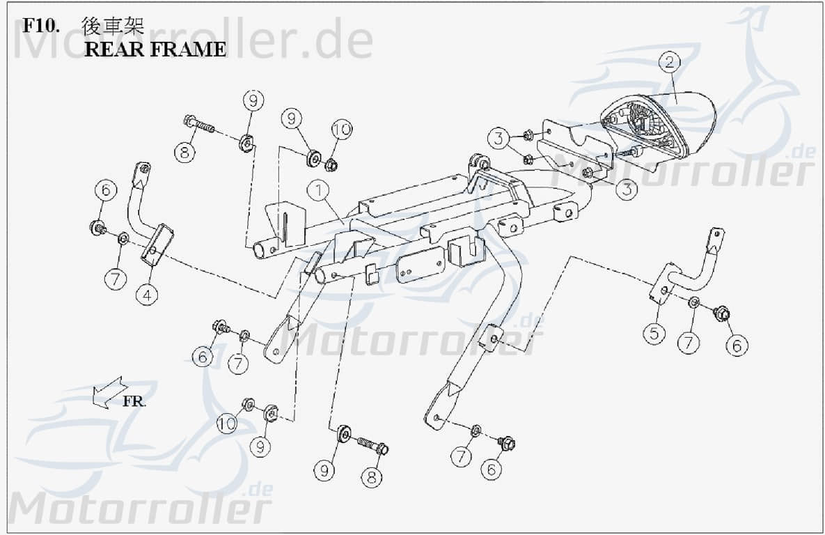 PGO X3-250 Kickstarterfeder Rückholfeder Torsionsfeder Quad 250ccm 4Takt X24680600002 Motorroller.de Spannfeder Federklammer Haltefeder Rückzugfeder