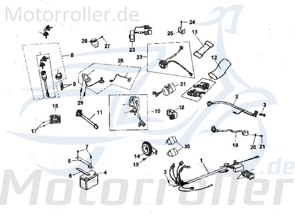 Tachokabel von Motorroller.de C7207-FIC0-9000
