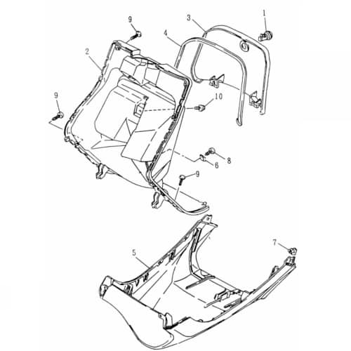 Dekor Trophy Frontverkleidung innen Motorroller 75668