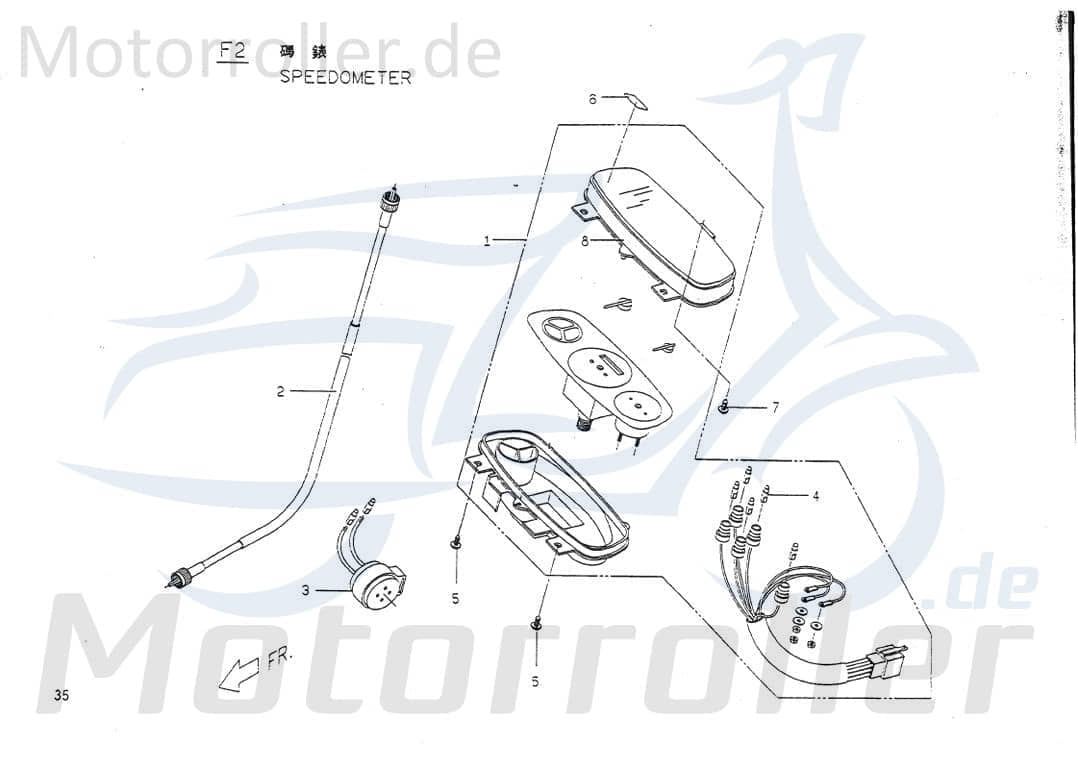 Tachometer komplett Speedometer P15610000001