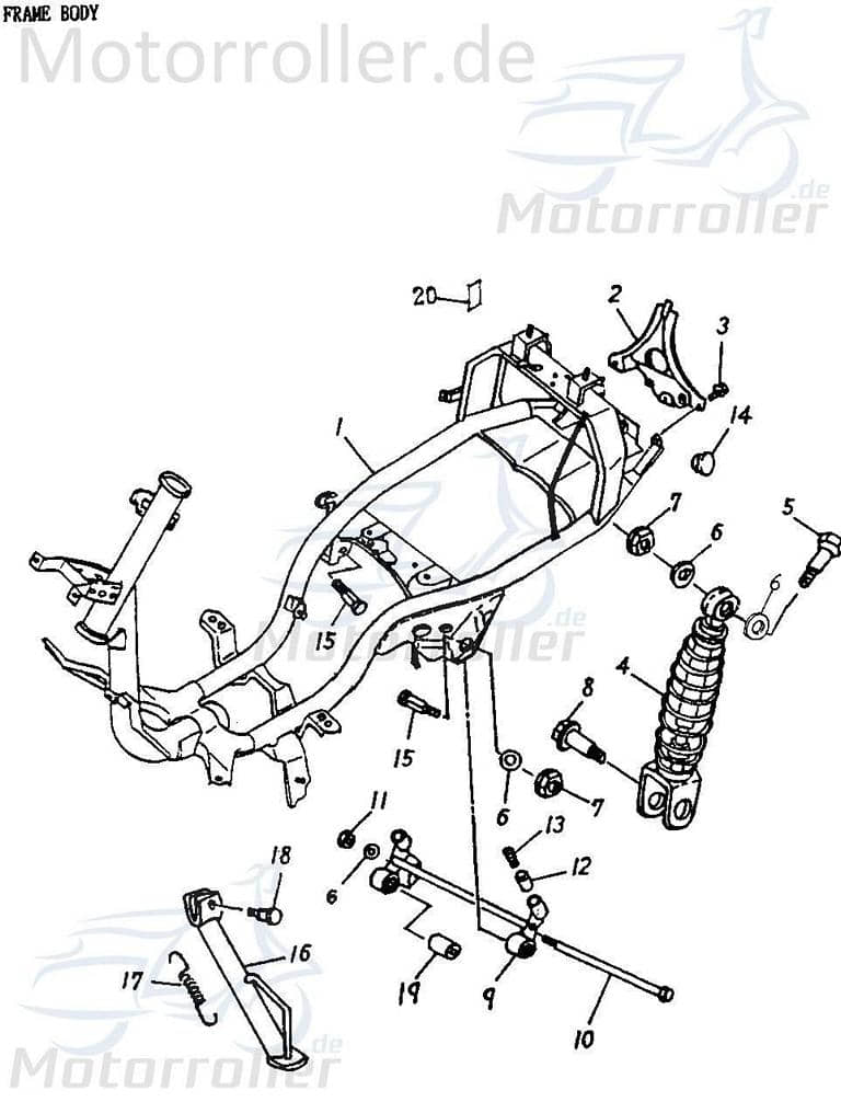 Adly Sicherungsbundmutter JET 50 Sicherungsmutter 50ccm 2Takt Motorroller.de Flanschmutter Haltemutter Minarelli liegend Scooter Ersatzteil Service