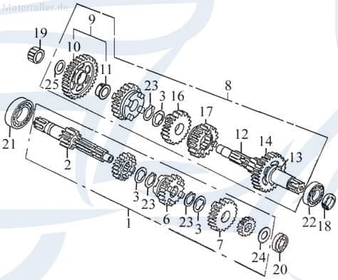 SMC Simmering 22x34x7mm Daelim S2 125 Simmerring 9311V-22347 Motorroller.de Wellendichtring Abdichtring Dichtringe Radialdichtring Öldichtring Mokick