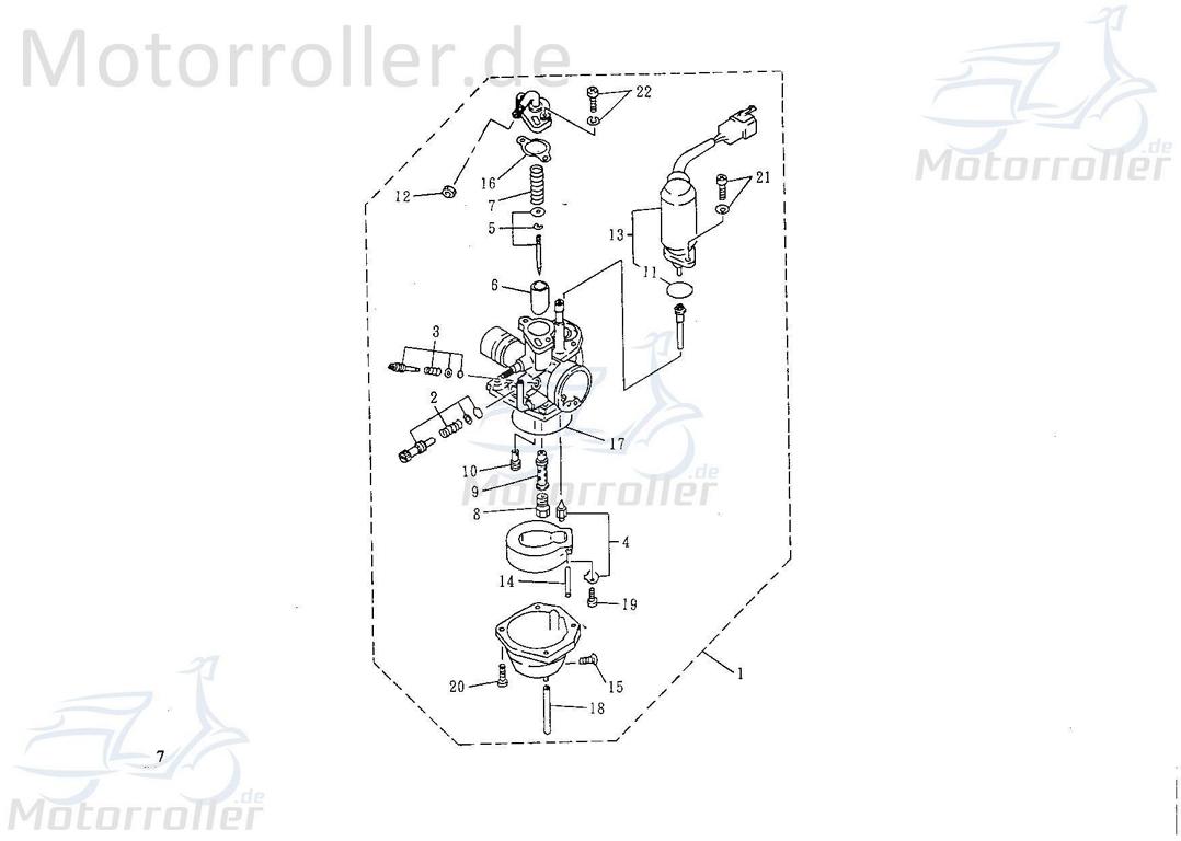 Vergaser mit E-Choke komplett Std. FIG. 0413 NO. 01