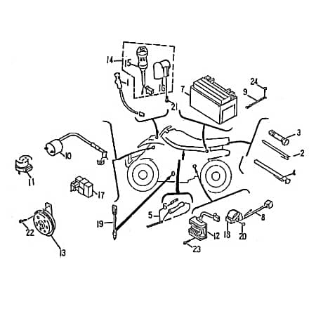 Kabelbaum Tachometer elektronisch Rex Quad 150 ATV 95468 Motorroller.de Kabelsatz Stromverteiler Strom-Verteiler Kabel-Set Kabelbündel Kabel-Baum