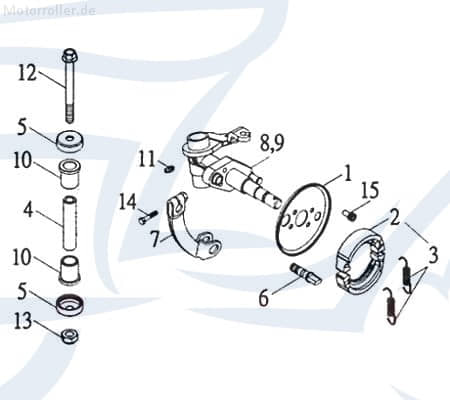 Rex Quad 50 Hebel Betätigungshebel ATV 50ccm 2Takt 99662 Motorroller.de Hebelarm Hebelgelenk Hebel-Arm SMC UTV Ersatzteil Service Inpektion