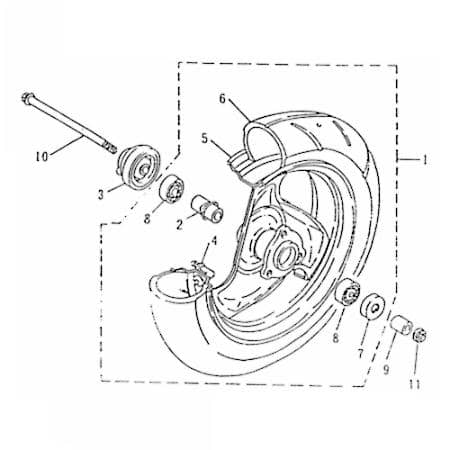 Vorderradfelge nackt von Motorroller.de 77307