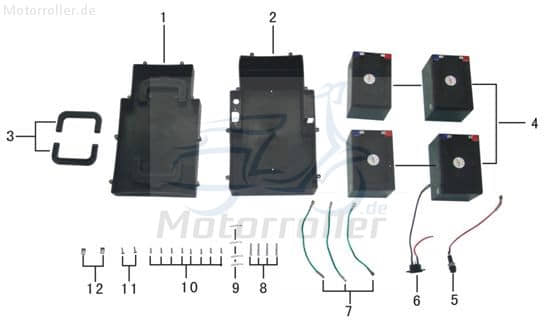 Bolzen für Akkubox / Batteriekasten Befestigung ZW-Y-09