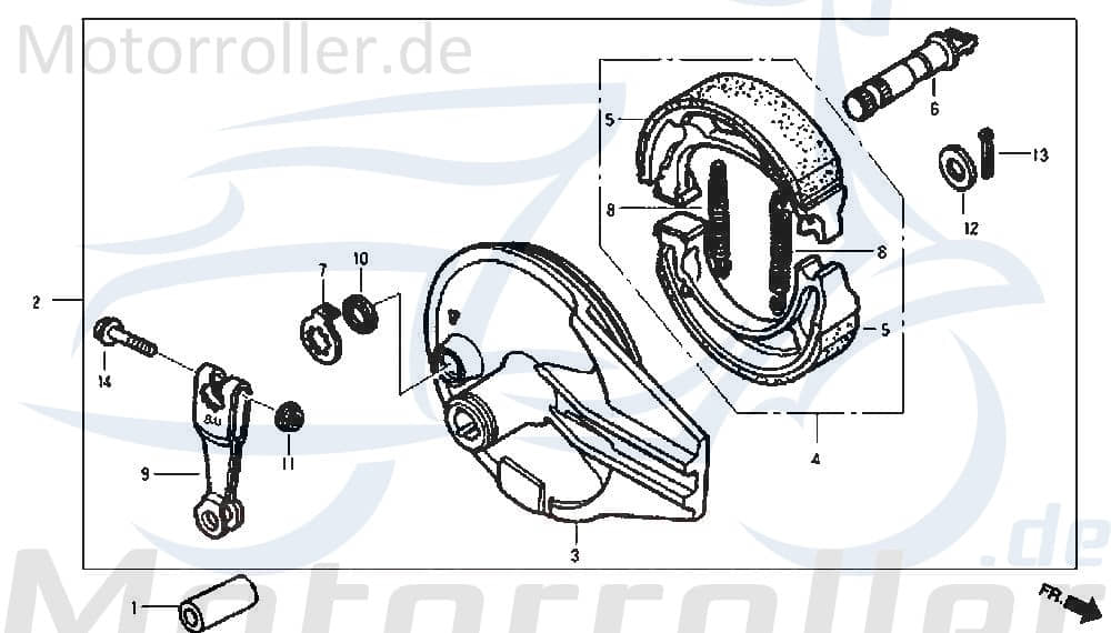 Bremsbacken satz VC-VL DAE-4312A-BA7-0000-EU